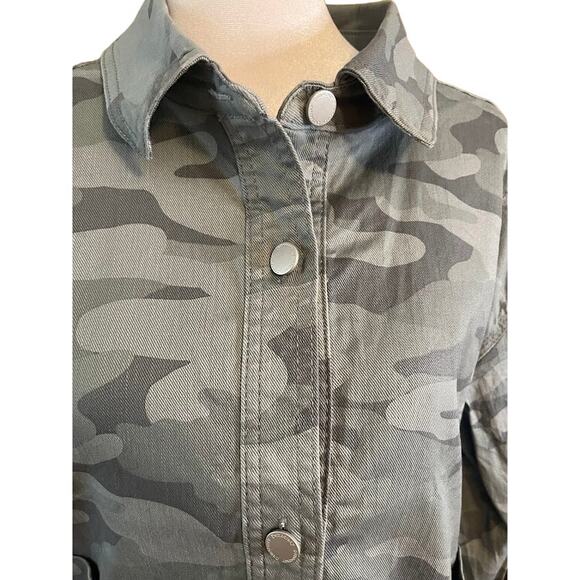 Democracy Crop Twill Jacket Dusty Slate Size Small NWT - Picture 3 of 8